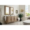 James Martin Vanities Portland 60in Double Vanity Whitewashed Walnut w/ 3 CM Arctic Fall Solid Surface Top 620-V60D-WW-3AF